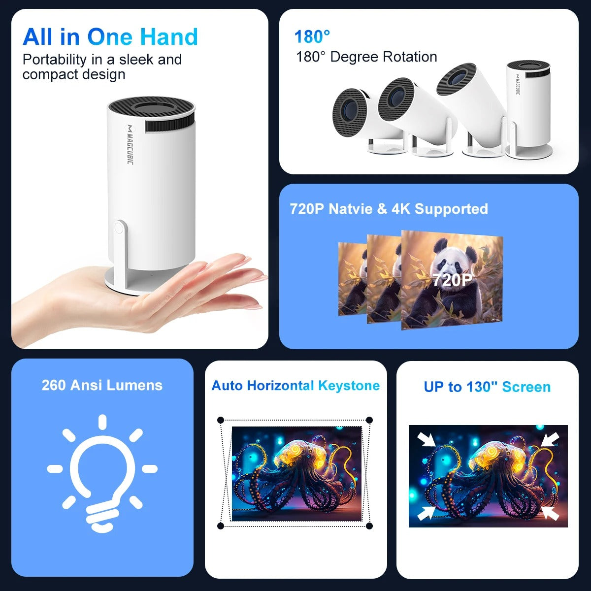 Magcubic-projector 4K Android 11 HY300 Pro