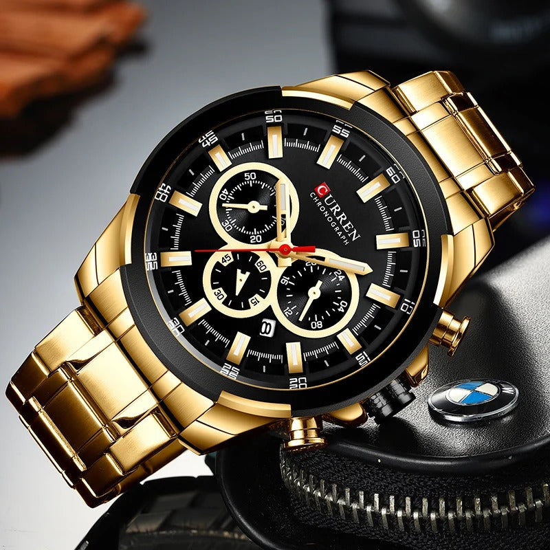 CURREN Men’s Watches – Premium Military-Inspired Sports Chronograph