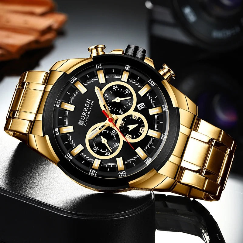 CURREN Men’s Watches – Premium Military-Inspired Sports Chronograph