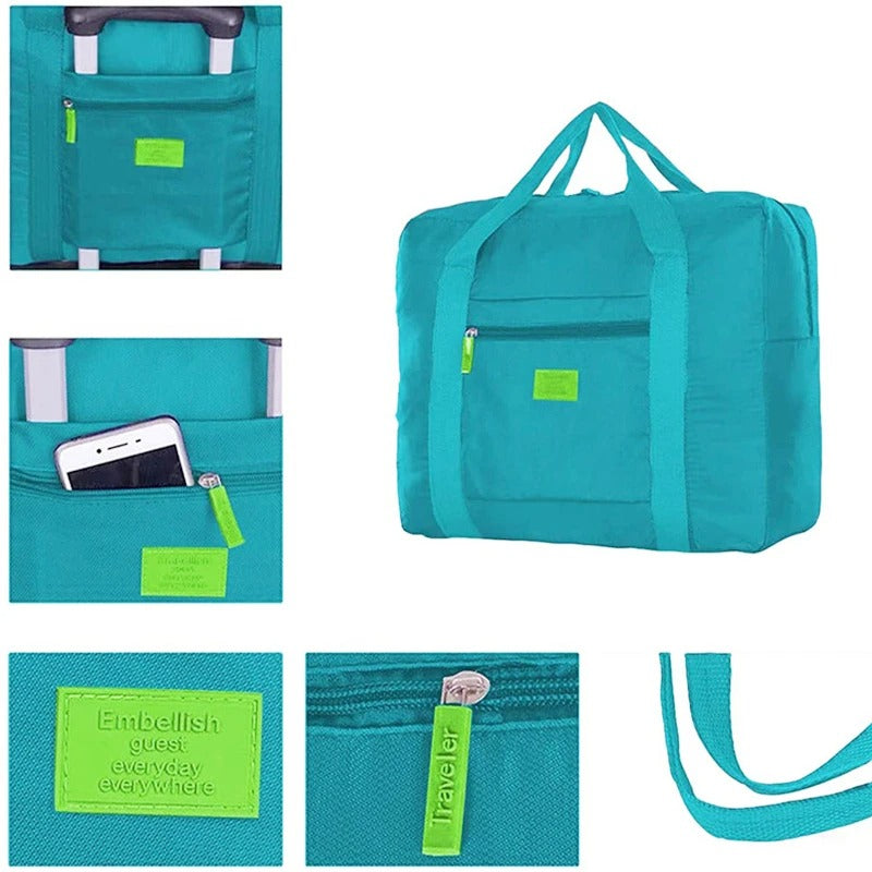 Folded travel bag