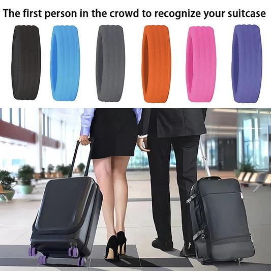 4PCS Silicone Luggage Wheel Protectors – Noise-Reducing Travel Accessories