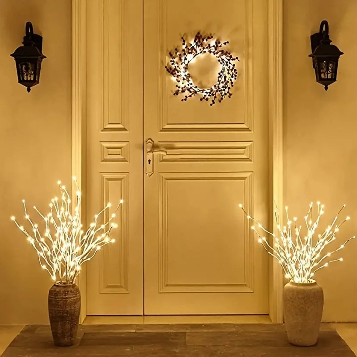 LED Twig Light - White Birch Design, Battery Operated, Perfect for Festive Decorations