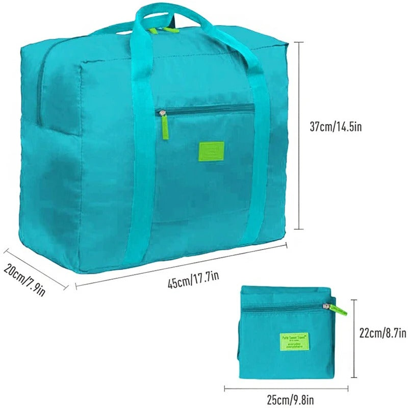 Folded travel bag